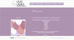 Desktop Screenshot of lilacladiespamperparties.com