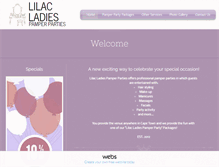 Tablet Screenshot of lilacladiespamperparties.com